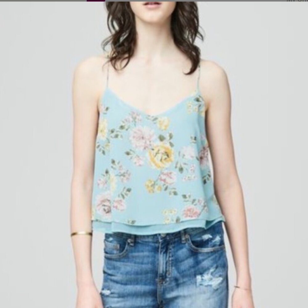 Cape Juby Size Large Floral Flowy Tank Top